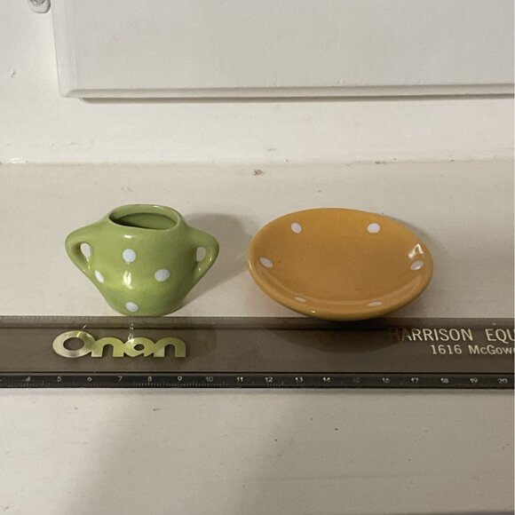 CDI Porcelan Pastel Pola Dot Child Tea Set Replacements - Picture 4 of 4